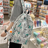 Graffiti Printed Women backpack Casual school college Girls student bag