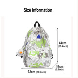 Graffiti Printed Women backpack Casual school college Girls student bag