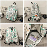 Graffiti Printed Women backpack Casual school college Girls student bag