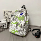 Graffiti Printed Women backpack Casual school college Girls student bag