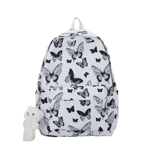 Graffiti Waterproof Nylon Schoolbags Teenage Girls Casual Children Shoulder Bag