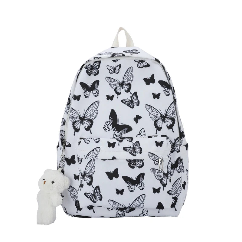 Graffiti Waterproof Nylon Schoolbags Teenage Girls Casual Children Shoulder Bag