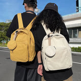 Green Leisure Backpack Student Girl Boy Travel Rucksack School Bag
