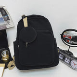Green Leisure Backpack Student Girl Boy Travel Rucksack School Bag