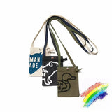 Canvas Dog Duck Print Shoulder Messenger Bag