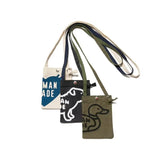 Men Women Dog Duck Print Couple Canvas Messenger Bag