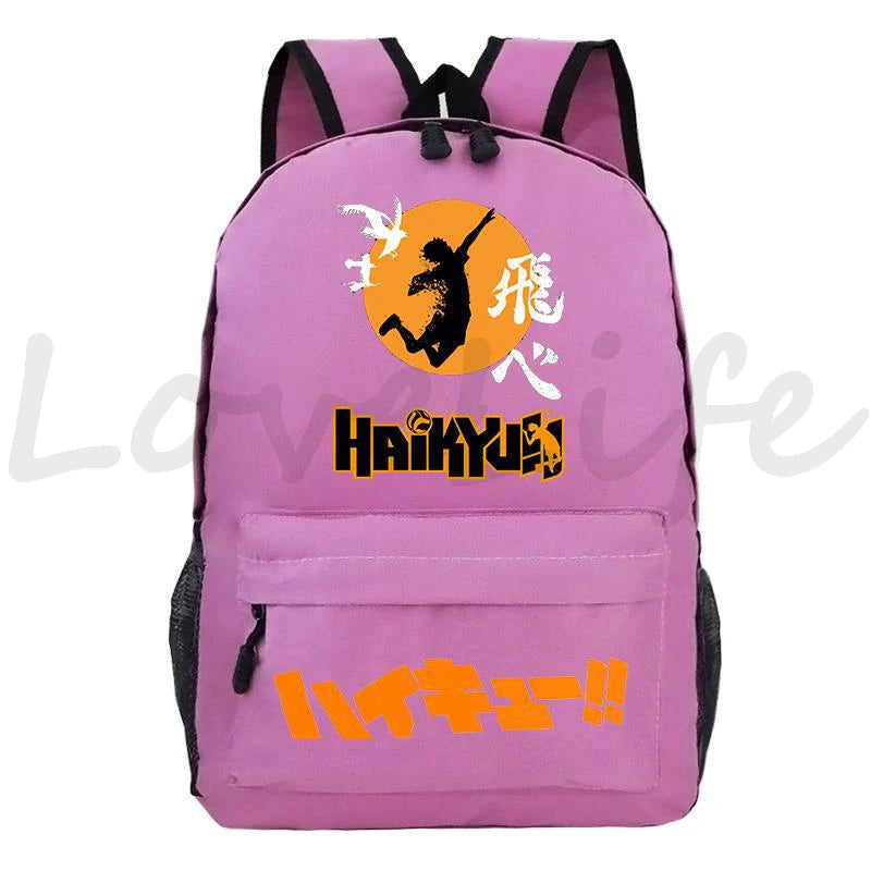 Haikyuu Anime Backpack for Boys Volleyball Teens Bookbag Mochila