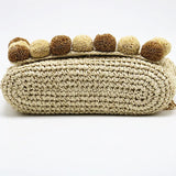 Hair Ball Beach Bag Straw Clutch Messenger Bag Envelope Bag