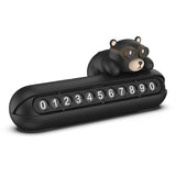 Hako Bear Car Shape Hidden Temporary Parking Card with Phone Number Freshener
