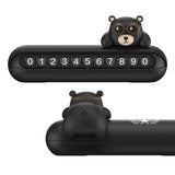 Hako Bear Car Shape Hidden Temporary Parking Card with Phone Number Freshener