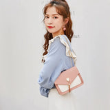 Tassel Chain Shoulder Bag Small Cat Patchwork Crossbody Bag