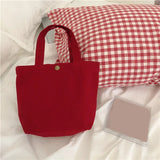 Canvas Tote Lunch Bag with Copper Buckle