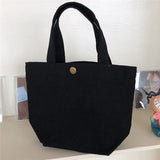 Canvas Tote Lunch Bag with Copper Buckle