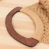 Cotton Rope Net Bag British Wind Straw Beach Bag