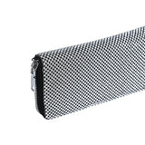 Rhinestone Wallet Handbag with Chain Strap Zipper Closure