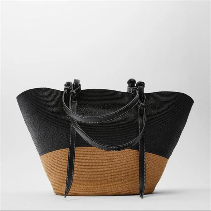 Straw Bag Large Handbag Beach Vacation Bag