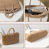 Straw Woven Bag Large Capacity Handbag for Women's French Romantic Beach