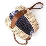 Bohemian Straw Shoulder Bag Beach Circle Handbag Sling Clutch Summer Travel