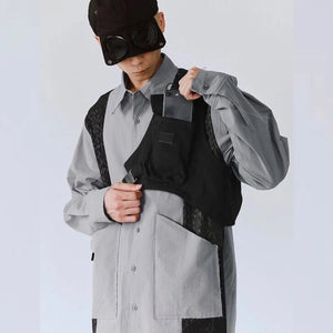 Harajuku Rock One Shoulder Buckle Vest Streetwear
