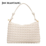 High Capacity Soft Cloth Shoulder Bag for Women - Winter Travel Handbag