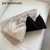High Capacity Soft Cloth Shoulder Bag for Women - Winter Travel Handbag