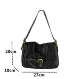 Women's High Capacity Crossbody Shoulder Bag PU Leather Messenger Handbag
