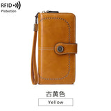 RFID Antimagnetic Wallet Long Zipper Women's Wallet