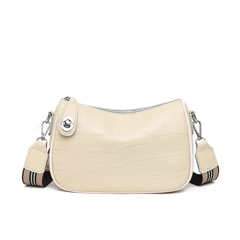 Women Shoulder Bag Cowhide Leather Messenger Handbag