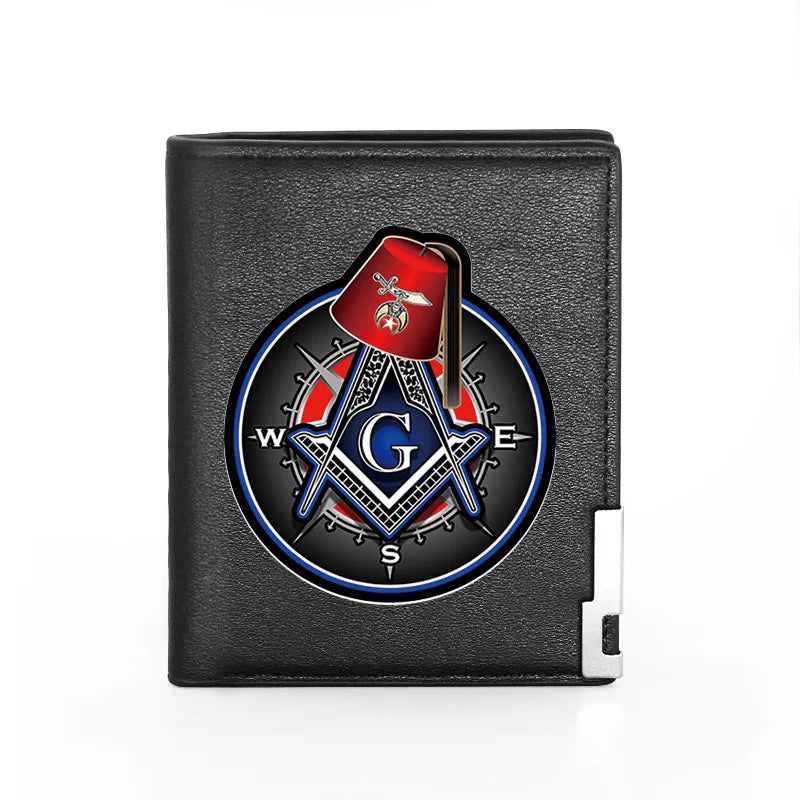 High Freemasonry Men Women Leather Wallet Billfold Slim Credit Card/ID Holders