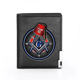 High Freemasonry Men Women Leather Wallet Billfold Slim Credit Card/ID Holders