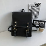 High Capacity PU Leather Women Backpack School Bag Girls Shoulder Bag