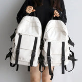 High-capacity Tooling Women Backpack Solid School Bag for Teenage Girls