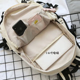 High-capacity Tooling Women Backpack Solid School Bag for Teenage Girls