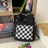 Women's Plaid Harajuku Backpack Laptop College Bag