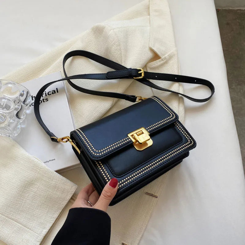 Mini Leather Flap Crossbody Bag for Women Shoulder Handbag