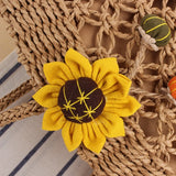 Summer Sunflower Straw Bag - Beach Bag