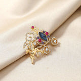 Cartoon Rhinestone Pumpkin Car Brooch Bag Buckle