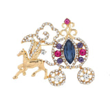 Cartoon Rhinestone Pumpkin Car Brooch Bag Buckle