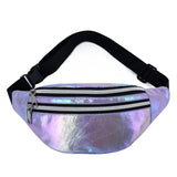 Holo Fanny Pack Hologram Waist Bag Laser PU Beach Travel Banana Hip Bum Z