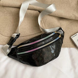 Holographic Waist Bag Laser PU Beach Travel Purse Belt