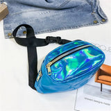 Laser Holographic Waist Bag for Women - Adjustable Belt Fanny Pack