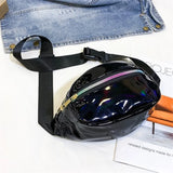 Laser Holographic Waist Bag for Women - Adjustable Belt Fanny Pack