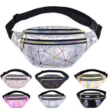 Women Holographic Waist Bag Silver Fanny Pack