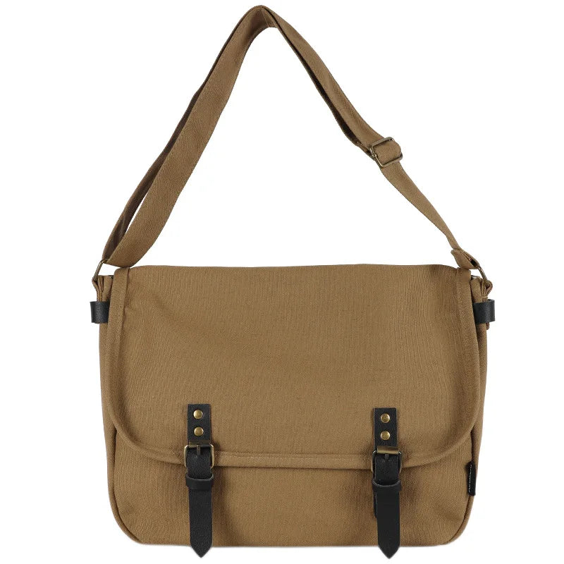 HK Retro Postman Men's Canvas Messenger Bag