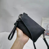 100% Cowhide Leather Clutch Crossbody Bag Soft Mini Shoulder Purse
