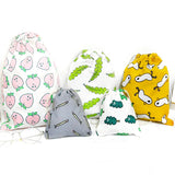 Cotton Drawstring Pouch Cosmetics Travel Storage Bag