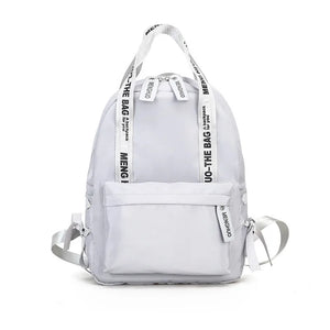Leisure Letter Ribbon Printed Shoulder School-bag Backpack