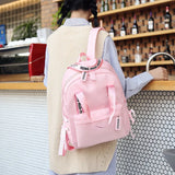 Leisure Letter Ribbon Printed Shoulder School-bag Backpack