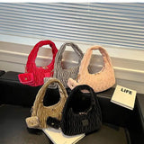 Hot Velvet Handle Bags Crescent Bag High Women Handbags With Mini Purse