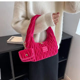 Hot Velvet Handle Bags Crescent Bag High Women Handbags With Mini Purse
